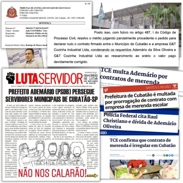 EMERGÊNCIA FABRICADA: ADEMÁRIO É CONDENADO EM 1ª INSTÂNCIA POR IRREGULARIDADES NA MERENDA